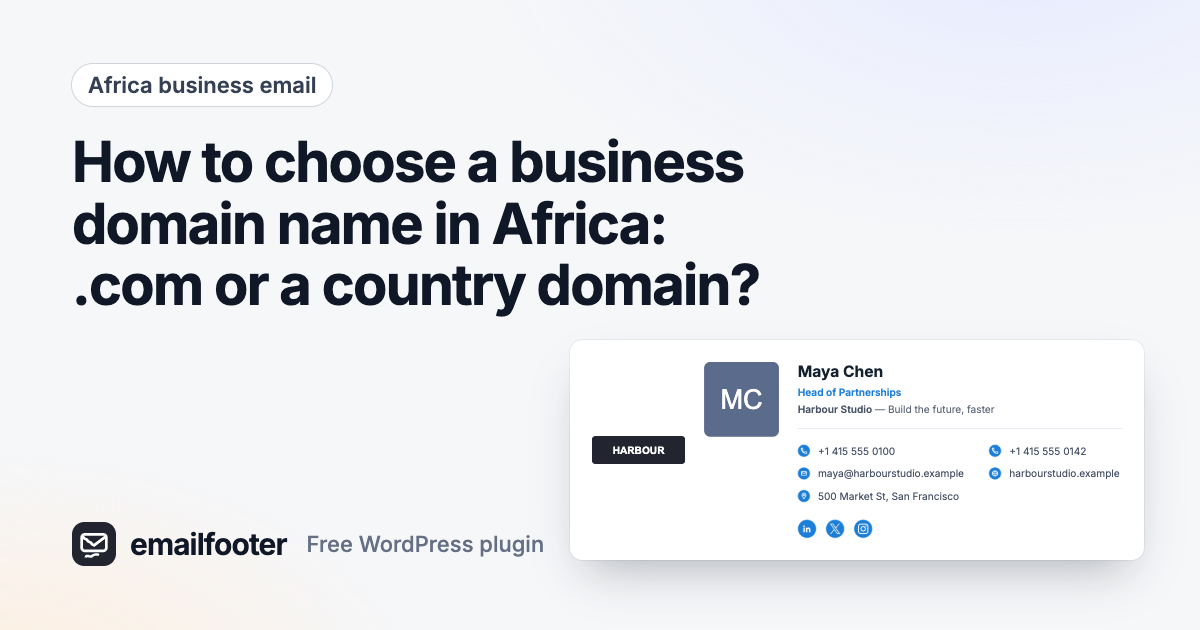 How to choose a business domain name in Africa: .com or a country domain?