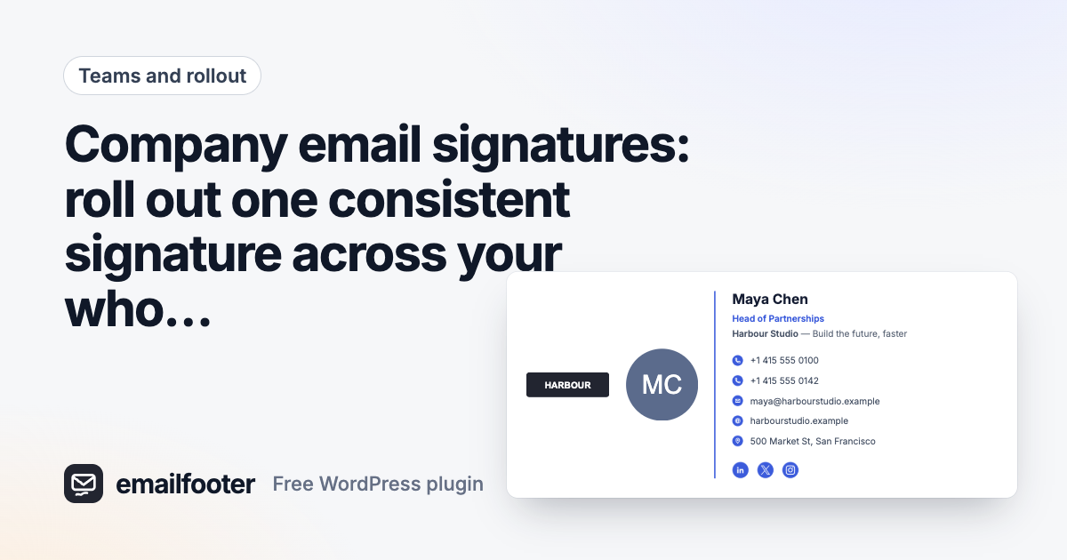 Company email signatures: roll out one consistent signature across your whole team
