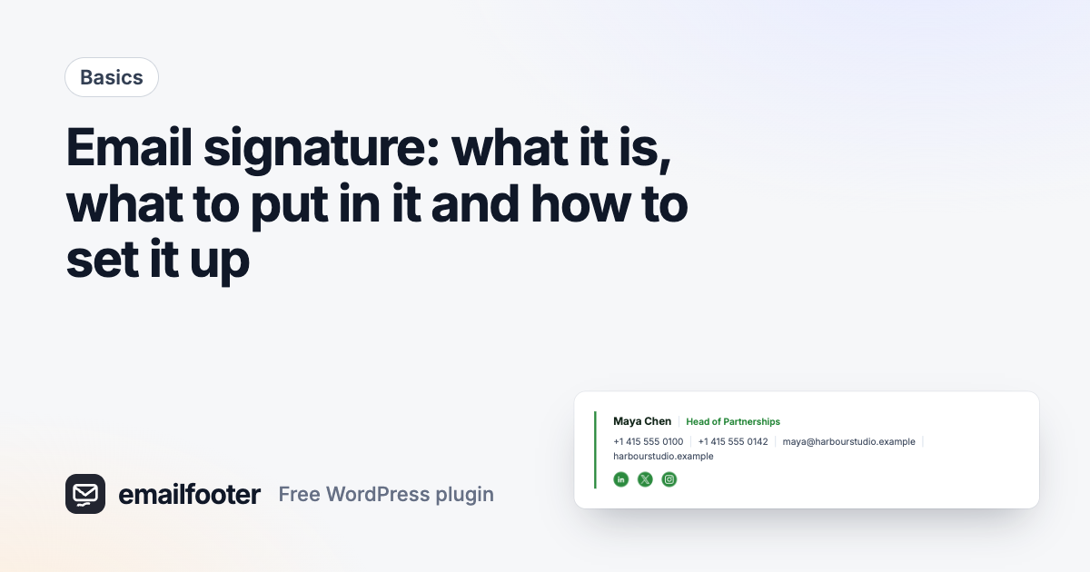 Email signature: what it is, what to put in it and how to set it up