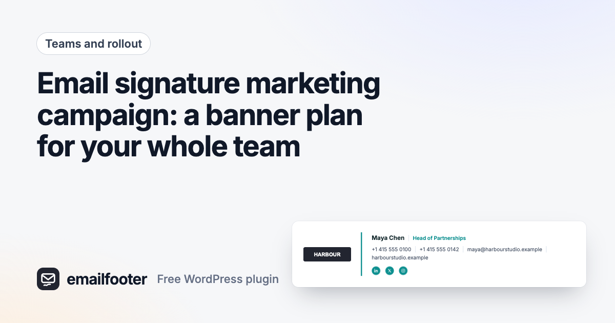 Email signature marketing campaign: a banner plan for your whole team