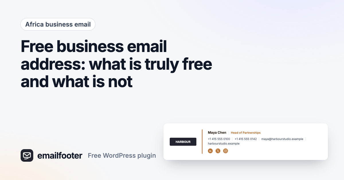 Free business email address: what is truly free and what is not