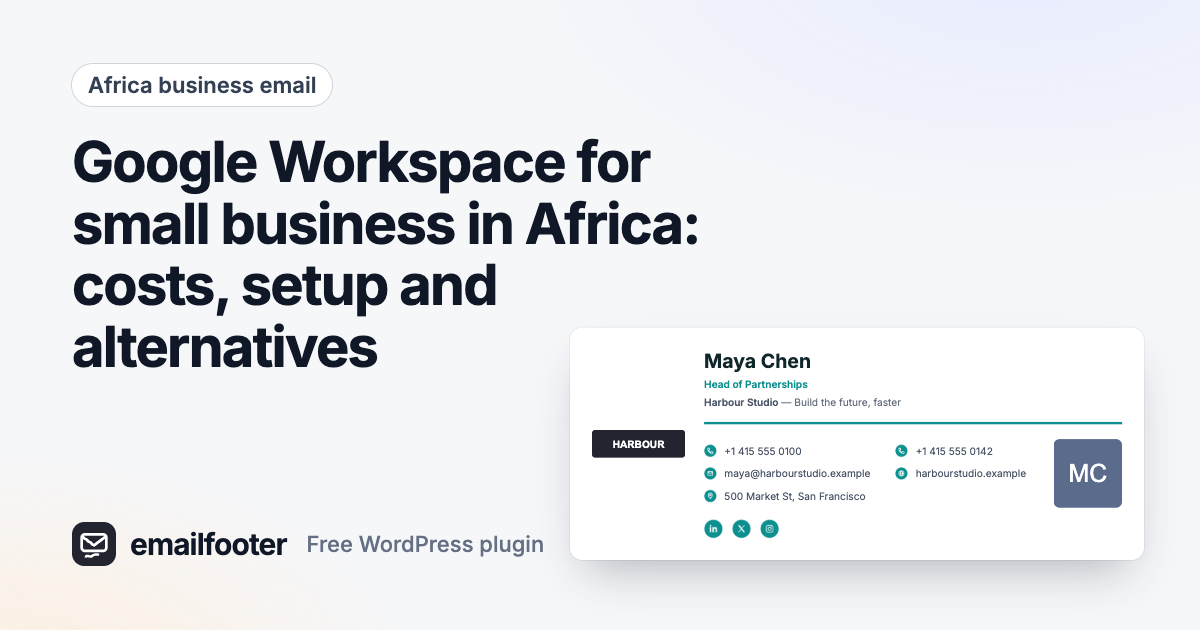 Google Workspace for small business in Africa: costs, setup and alternatives