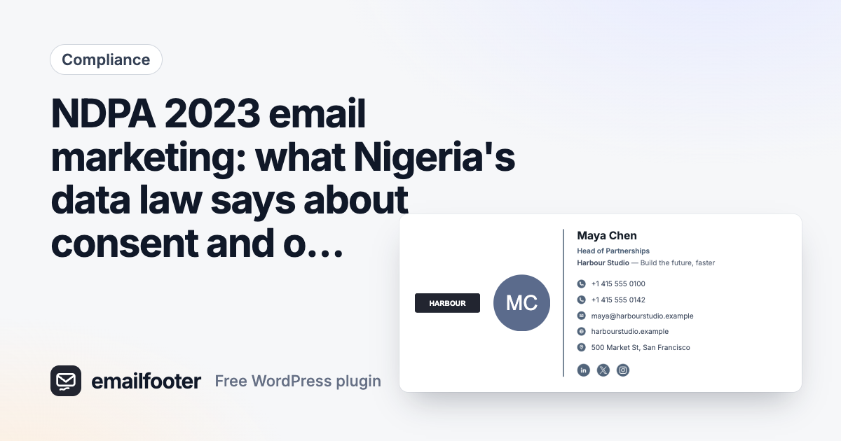 NDPA 2023 email marketing: what Nigeria’s data law says about consent and opting out